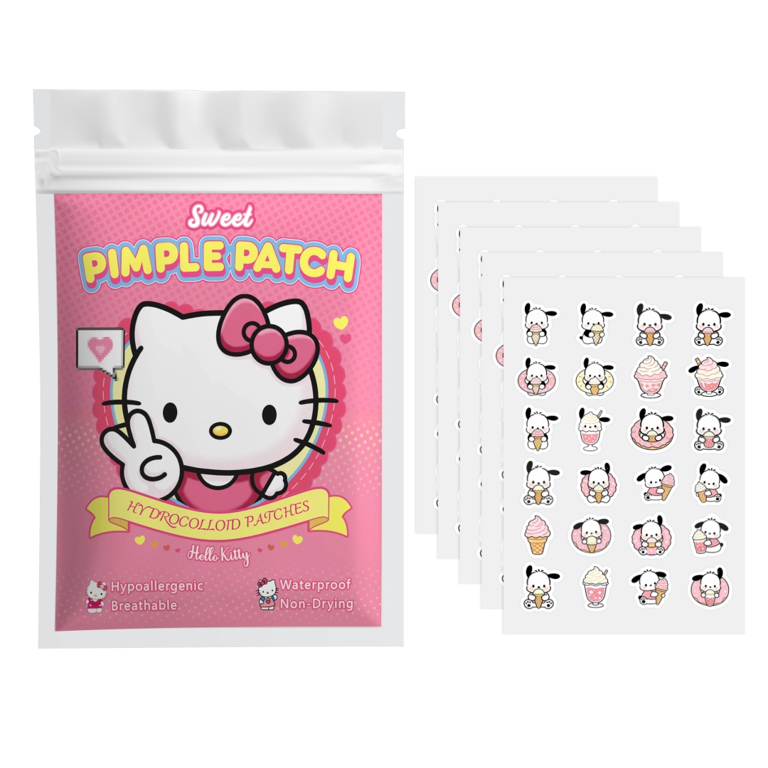 Hydrocolloid Acne Patch - 48/120PCS 헬로 키티 여드름 패치, 얼굴