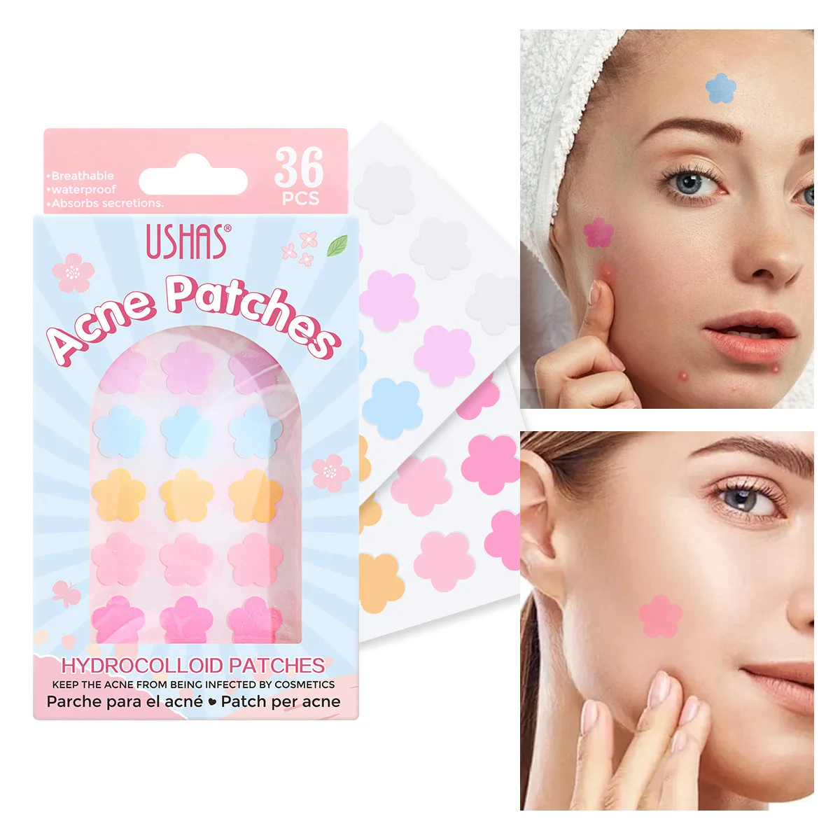 Hydrocolloid Acne Patch - 가벼운 하이드로콜로이드 여드름 패치 컨실러 통기성