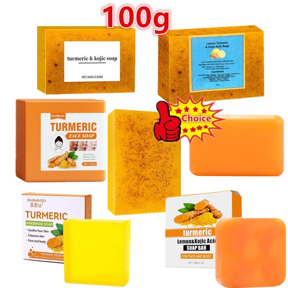 100g 강황 수제 비누, 레몬 코직산 비누, 샤워 및 - Kojic Acid Soap 리뷰 및 가격