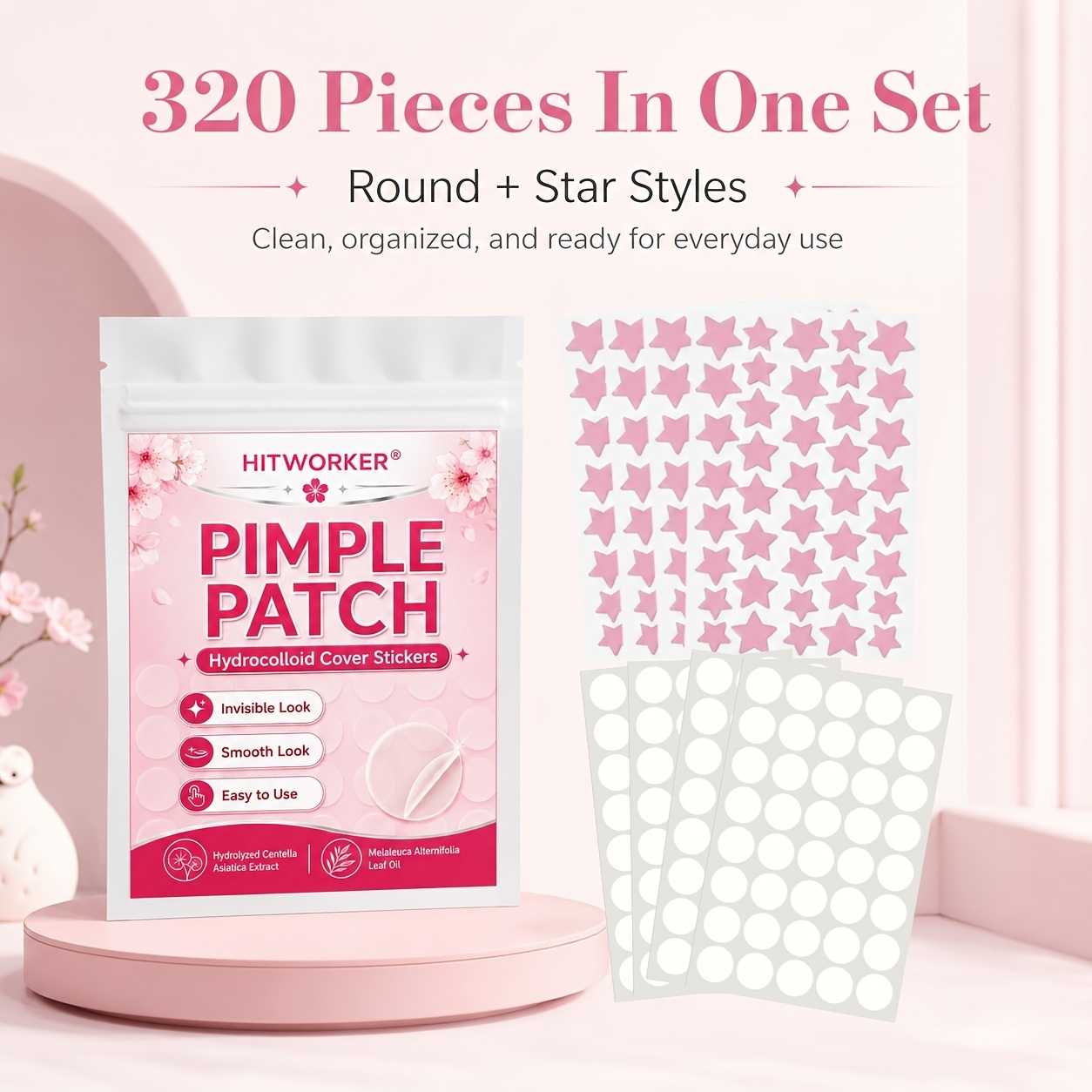 320개입 투명 하이드로콜로이드 커버 패치, 별 모양  - Hydrocolloid Acne Patch 리뷰 및 가격
