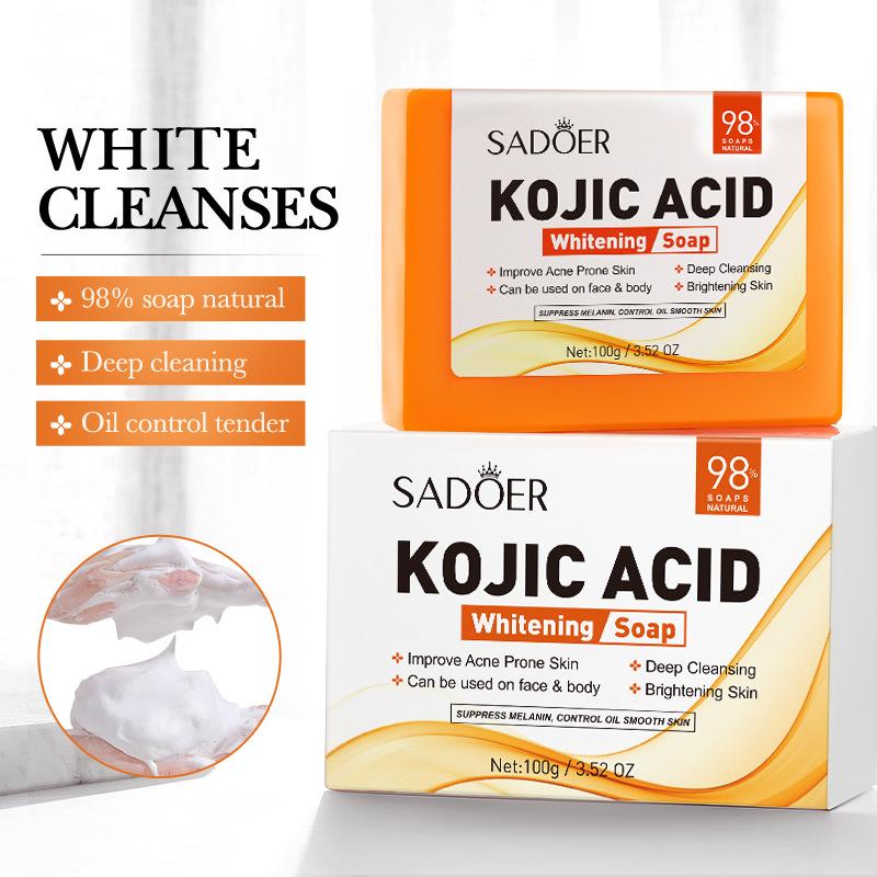 1Pc SADOER 코직산 페이셜 비누 페이스 워시 폼 - Kojic Acid Soap 리뷰 및 가격