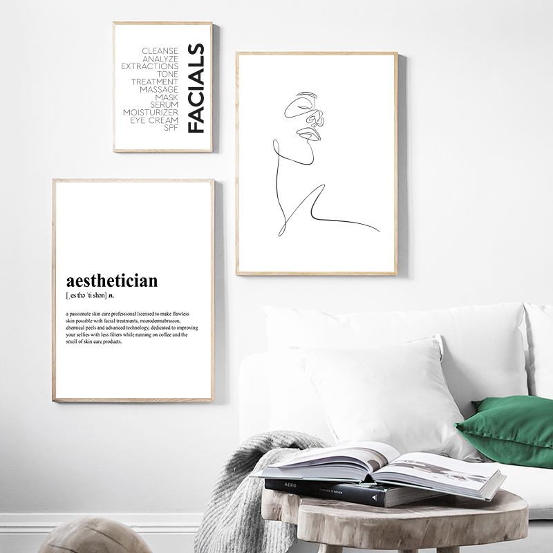 Aesthetician 정의 캔버스 인쇄 스킨 케어 스 - Skincare Quote 리뷰 및 가격