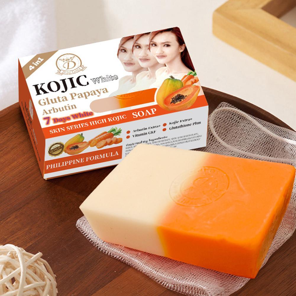 파파야 & 강황 수제 비누 코직산 함유 자연 피부 미백 - Kojic Acid Soap 리뷰 및 가격